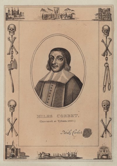 Miles Corbet, executed at Tyburn, 1662 by English School